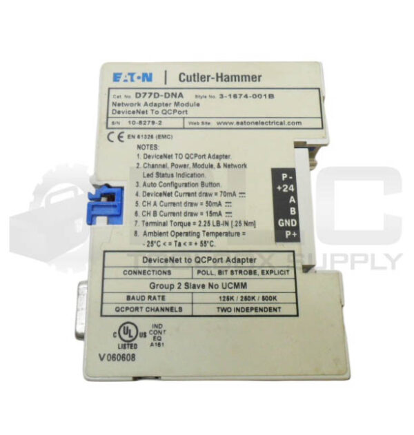 EATON CUTLER HAMMER D77D-DNA NETWORK ADAPTER MODULE - Image 4