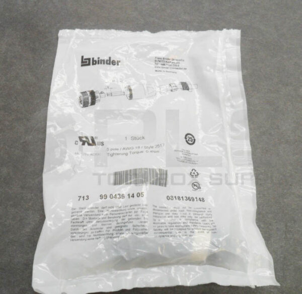 SEALED NEW BINDER 99 0436 14 05 CONNECTOR 4A 125V AC/DC