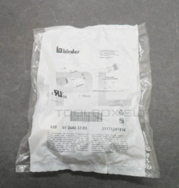 SEALED NEW BINDER 99 2440 32 03 CONNECTOR 12A 600VAC
