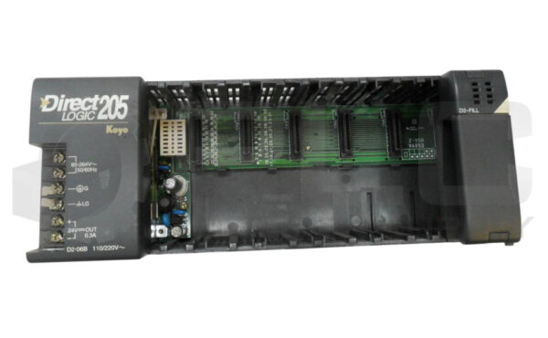 KOYO AUTOMATION DIRECT D2-06B DIRECT LOGIC 05 6 SLOT PLC CHASSIS 85-264V 50/60HZ - Image 2