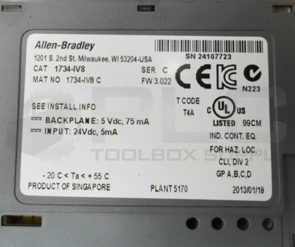 LOT OF 7 ALLEN  BRADLEY 1734-IV8 /C INPUT MODULE 5-24VDC - Image 5