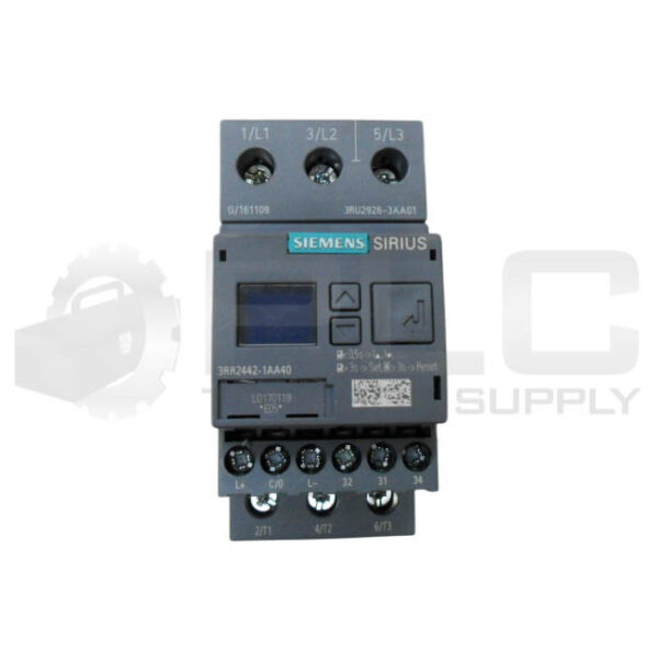 SIEMENS 3RR2442-1AA40 CURRENT MONITORING RELAY W/ 3RU2926-3AA01 ASSEMBLY SUPPORT - Image 2