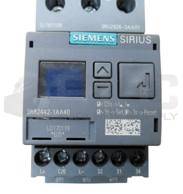 SIEMENS 3RR2442-1AA40 CURRENT MONITORING RELAY W/ 3RU2926-3AA01 ASSEMBLY SUPPORT - Image 6