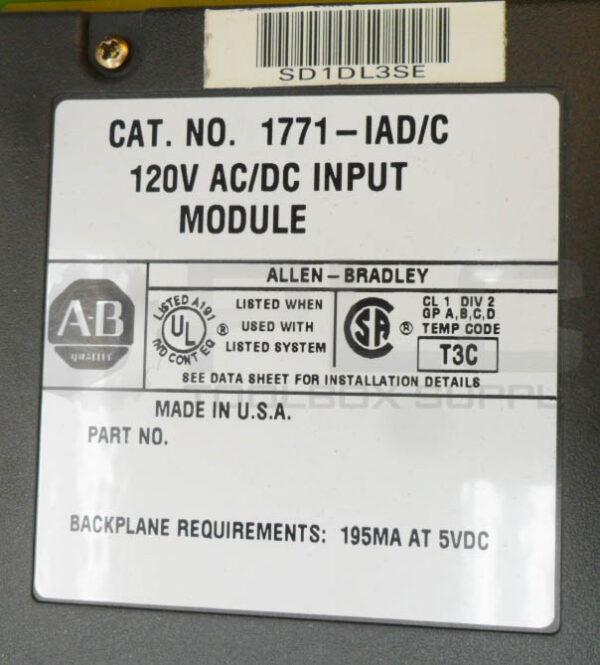 LOT OF 4 ALLEN BRADLEY 1771-IAD /C 120V AC/DC INPUT MODULE - Image 5
