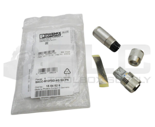 NEW PHOENIX CONTACT SACC-M12FSD-4Q SH PN SYSTEM CONNECTOR 15 54 52 6