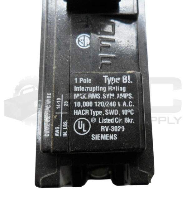 LOT OF 5 SIEMENS B120 CIRCUIT BREAKER 1 POLE 20A 120-240VAC BL120 - Image 5
