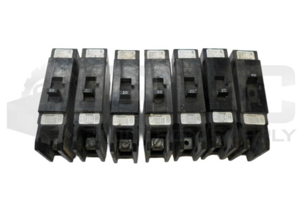 LOT OF 7 CHALLENGER CH1020 CIRCUIT BREAKER 1 POLE 20A