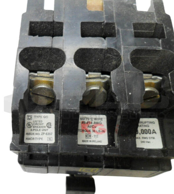 SQUARE D QO320 CIRCUIT BREAKER 3 POLE 20A - Image 5