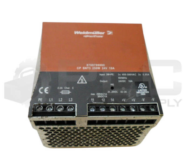 WEIDMULLER 8708700000 POWER SUPPLY 400-500VAC CP SNT3 250W 24V 10A