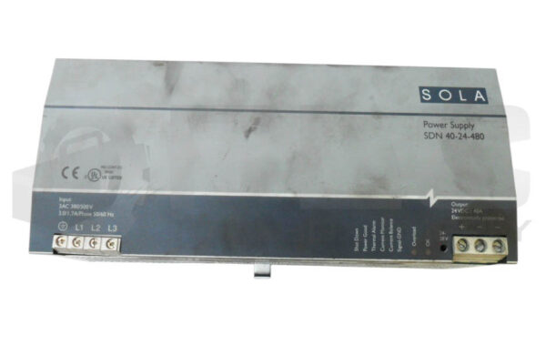 SOLA SDN 40-24-480 POWER SUPPLY 380-500VAC 3.0/1.7A 50/60HZ 24VDC - Image 2
