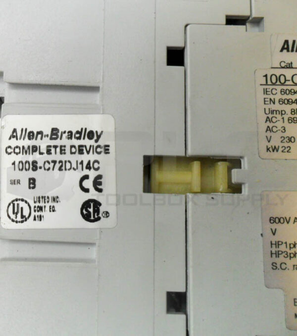 ALLEN BRADLEY 100S-C72DJ14C /B SAFETY CONTACTOR W/ 100-C72D*00 /B W/ 100-S /B - Image 7
