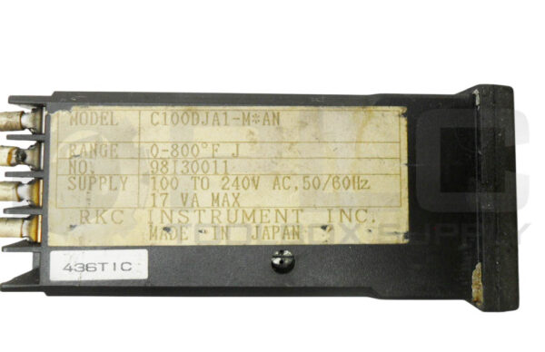 RKC INSTRUMENT REX-C100 C100DJA1-M*AN TEMPERATURE CONTROLLER 100-240VAC 50/60HZ - Image 5