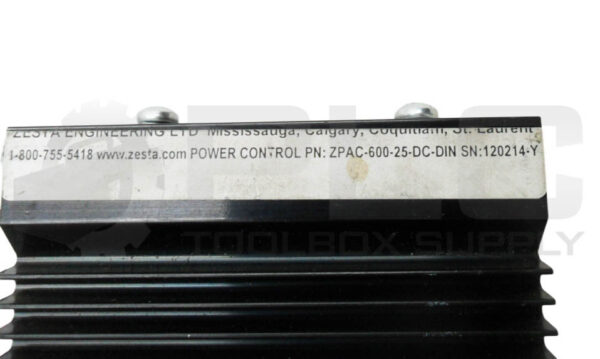 ZESTA ENGINEERING ZPAC-600-25-DC-DIN POWER CONTROL - Image 4