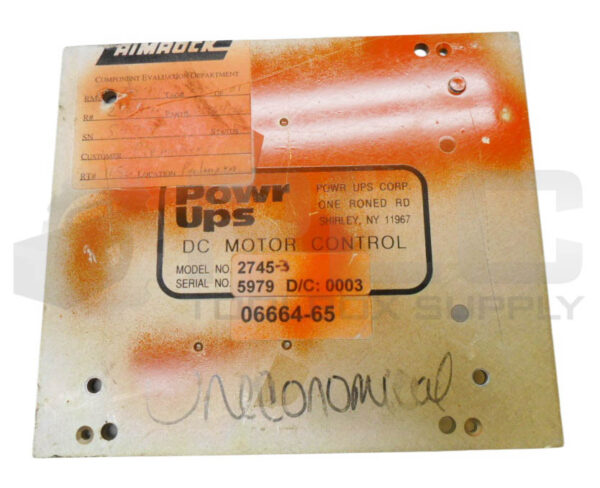 POWR-UPS 2745-3 MOTOR CONTROL BOARD 90-180V