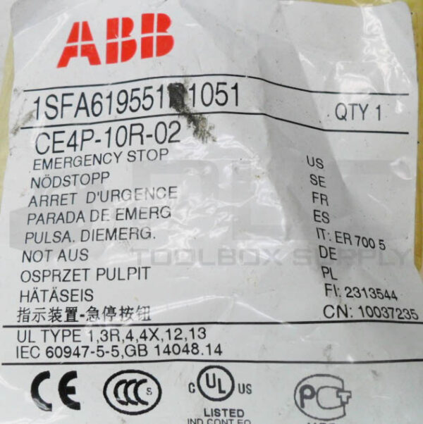 SEALED NEW ABB 1SFA619551R1051 EMERGENCY STOP - Image 3
