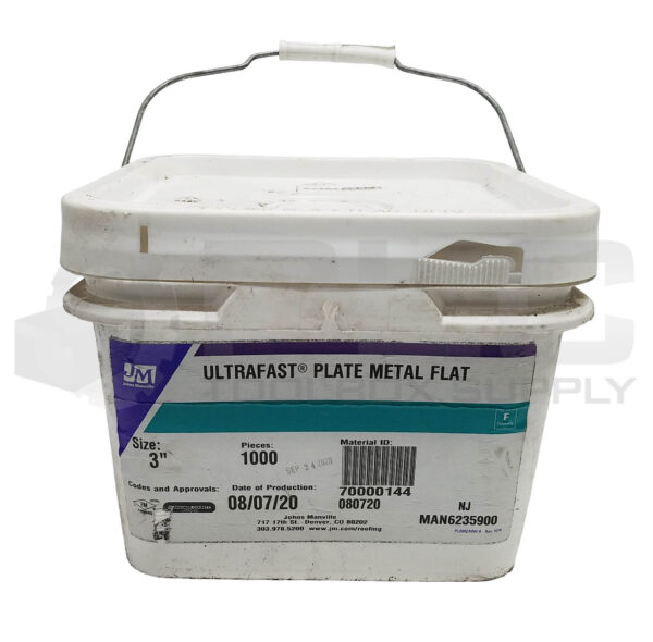 SEALED NEW JM 70000144 ULTRAFAST METAL FLAT 3" SQUARE, 1000pcs