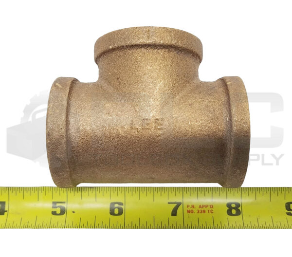 NEW LEE 1" TEE BRASS, 1" x 1" x 1" NPT FEMALE - Image 3