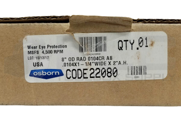 NEW OSBORN 22080 8" WIRE WHEEL .0104 X 1-1/4" WIDE X 2" AH - Image 4