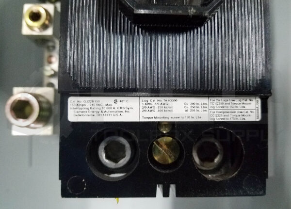SIEMENS WB3225 /B TYPE 3R CIRCUIT BREAKER ENCLOSURE w/ QJ22B150 150AMP 2P - Image 4