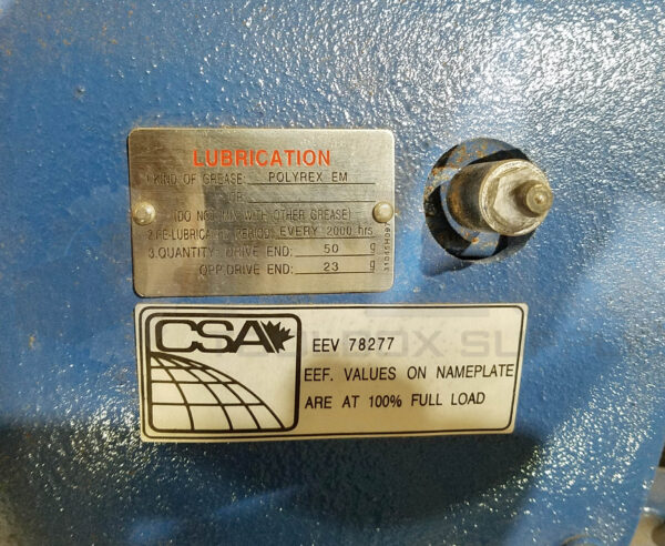 NEW TECO WESTINGHOUSE AEHHUW MOTOR 50HP 3PH 1770RPM FR: 326T, HH0504 - Image 5