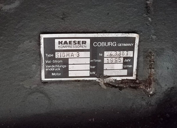 KAESER SIGMA 3 COMPRESSER 1995 Jahr w/ FILTER UNIT - Image 9