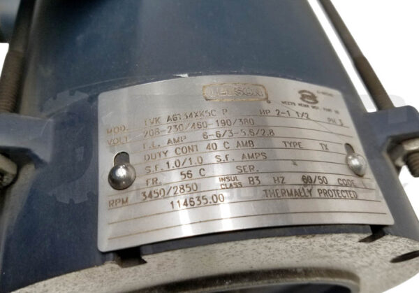 NEW LEESON 114635.00 MOTOR 2HP 3PH 3450RPM FR: 56C, XXA6T34XK5C P - Image 7
