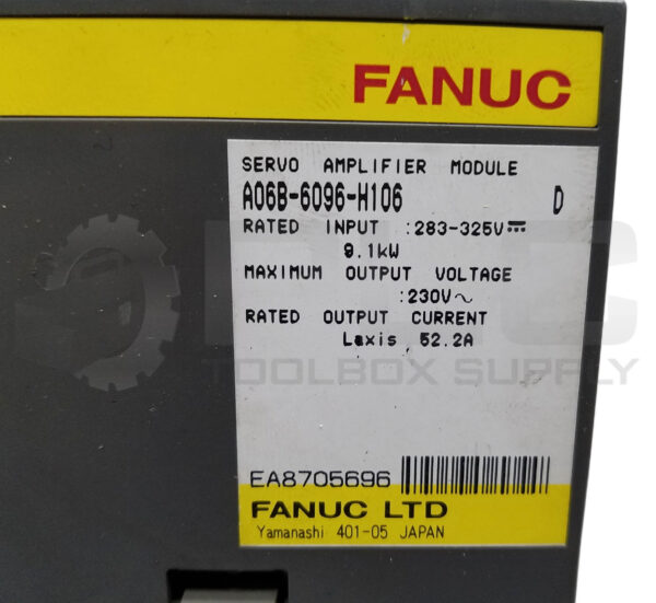 FANUC A06B-6096-H106 /D SERVO AMPLIFIER MODULE *READ - Image 5