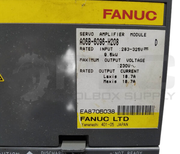 FANUC A06B-6096-H208 /D SERVO AMPLIFIER MODULE *READ - Image 5