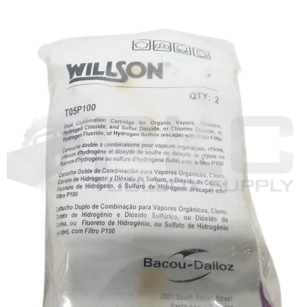 LOT OF 2 PAIR SEALED NEW WILLSON T05P100 RESPIRATOR CARTRIDGE (4 CARTRIDGES) - Image 3