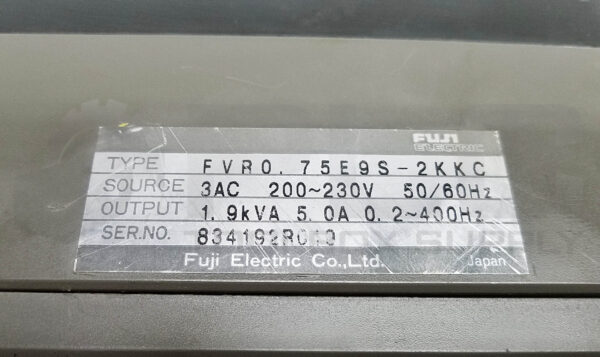FUJI ELECTRIC FVR0.75E9S-2KKC INVERTER DRIVE FVR-E9S - Image 4