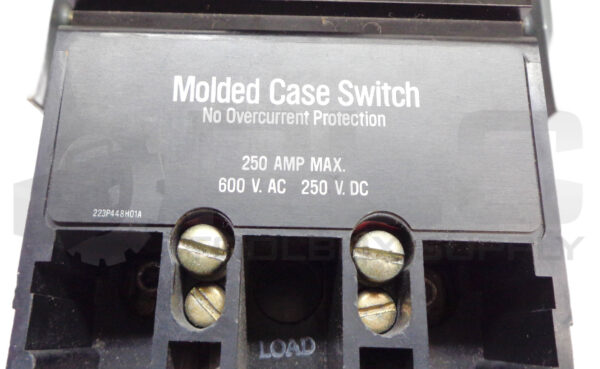 WESTINGHOUSE KB2250NW MOLDED CASE CIRCUIT BREAKER 250A 2P W/PROTECTOR ASSY*READ* - Image 9