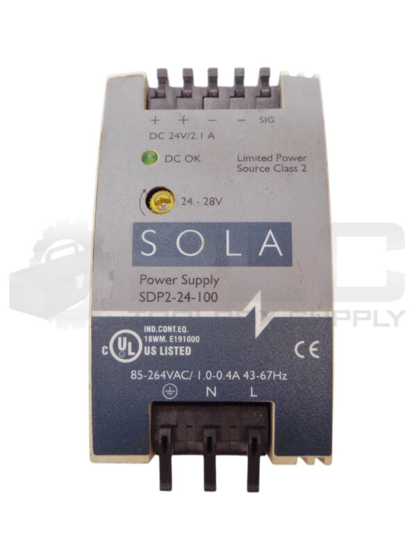 SOLA SDP2-24-100 POWER SUPPLY 85-264VAC 1.0-0.4A 43-67HZ - Image 3