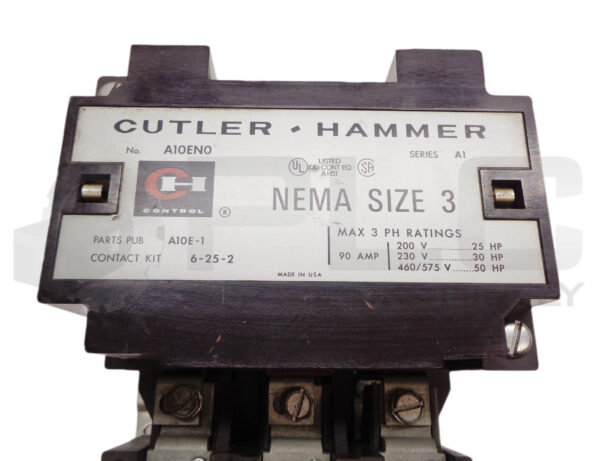 CUTLER HAMMER A10EN0 /A1 STARTER 218010 W/ 1891-1, C320KB7 /A2, 19806839 - Image 7