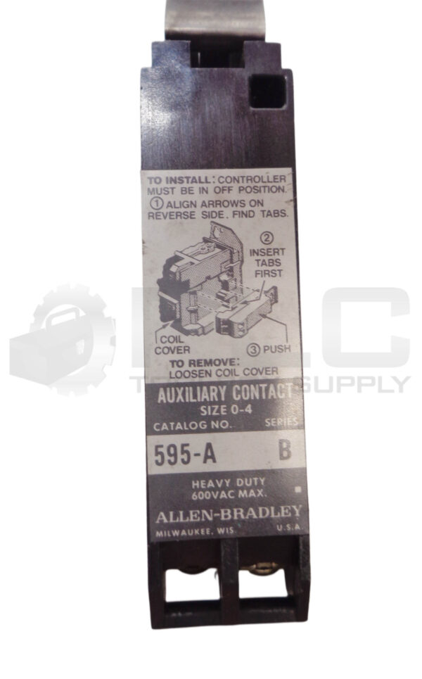 LOT OF 3 ALLEN BRADLEY 595-A /B AUX CONTACTS SIZE 0-4 600VAC - Image 5