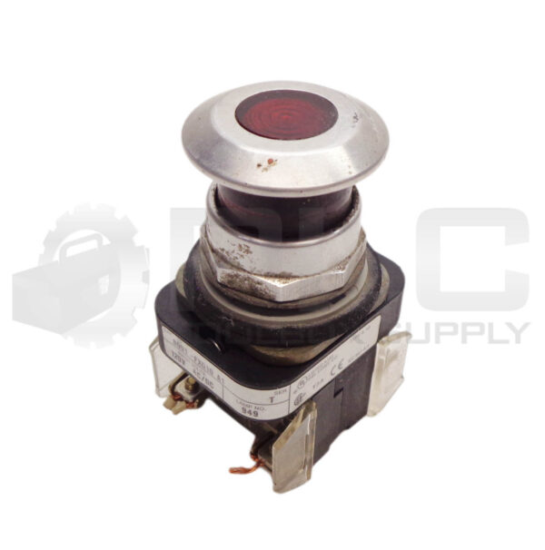 ALLEN BRADLEY 800T-FXQ10 A1 /T PUSH BUTTON RED 120V W/ 800T-XAI /E CONTACT BLOCK
