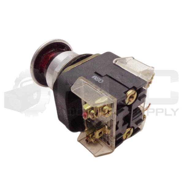ALLEN BRADLEY 800T-FXQ10 A1 /T PUSH BUTTON RED 120V W/ 800T-XAI /E CONTACT BLOCK - Image 2