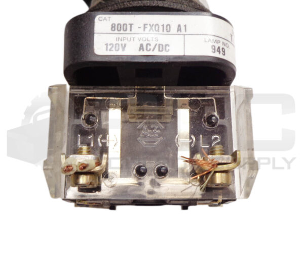 ALLEN BRADLEY 800T-FXQ10 A1 /T PUSH BUTTON RED 120V W/ 800T-XAI /E CONTACT BLOCK - Image 3