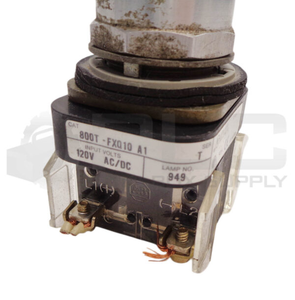 ALLEN BRADLEY 800T-FXQ10 A1 /T PUSH BUTTON RED 120V W/ 800T-XAI /E CONTACT BLOCK - Image 6