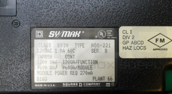 SQUARE D 8030 HOM-221 /B OUTPUT MODULE 120VAC 1.0A *READ* - Image 5
