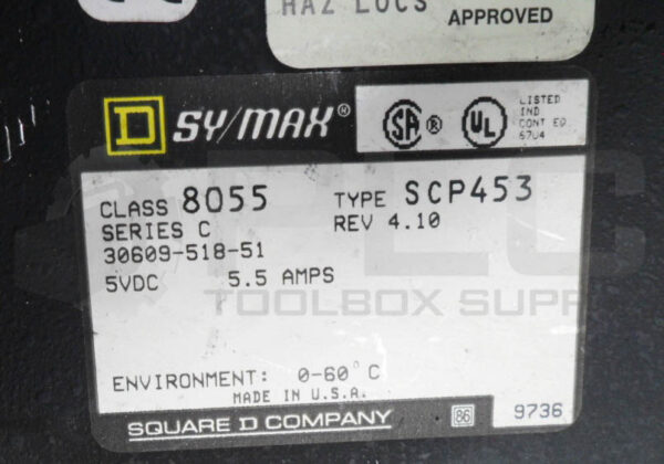 SQUARE D 8055 SCP453 /C PROCESSOR MODULE 5VDC 5.5A 30609-510-51 - Image 4