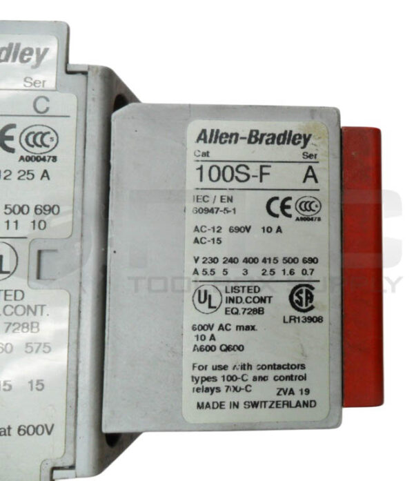 ALLEN BRADLEY 100S-C23KD14C /C SAFETY CONTACTOR W/ 100-C23*10 /C W/ 100S-F /A - Image 5