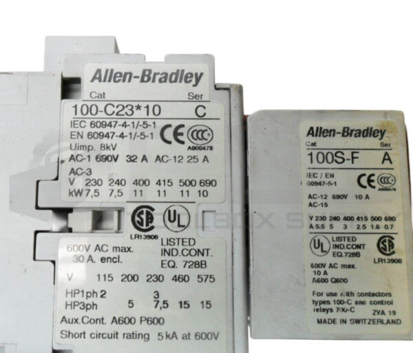 ALLEN BRADLEY 100S-C23KD14C /C SAFETY CONTACTOR W/ 100-C23*10 /C W/ 100S-F /A - Image 6