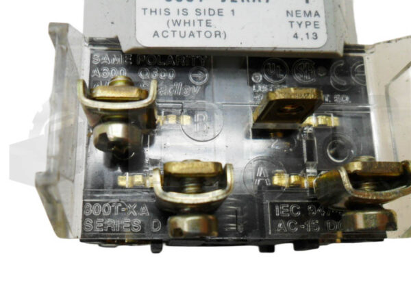 ALLEN BRADLEY 800T-J2KA7 SELECTOR SWITCH W/ (2) 800T-XA /D CONTACT BLOCK *READ* - Image 5