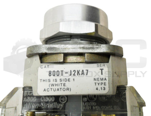 ALLEN BRADLEY 800T-J2KA7 SELECTOR SWITCH W/ (2) 800T-XA /D CONTACT BLOCK *READ* - Image 6