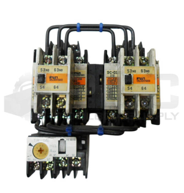 (2) FUJI ELECTRIC SC-03 CONTACTOR 11A W/ TR-0N OVERLOAD RELAY W/ (2) SZ-A20 - Image 2