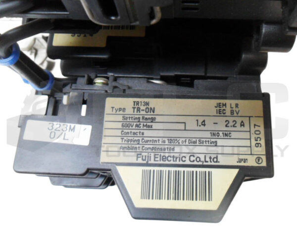 (2) FUJI ELECTRIC SC-03 CONTACTOR 11A W/ TR-0N OVERLOAD RELAY W/ (2) SZ-A20 - Image 6