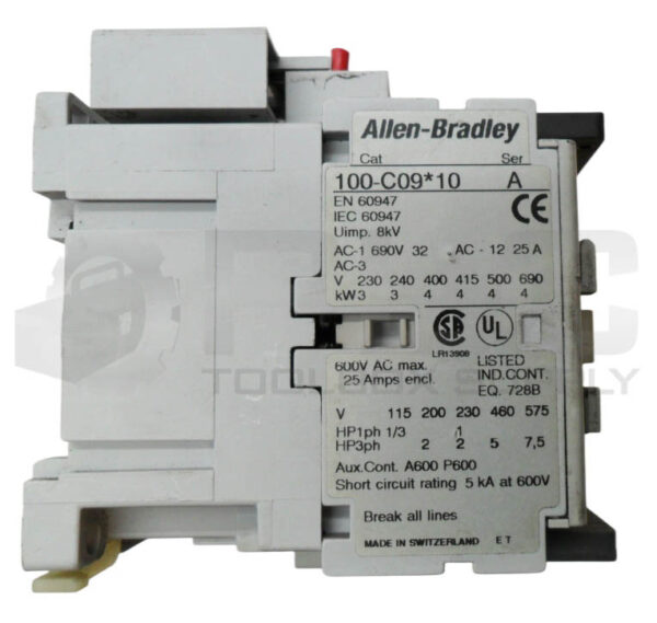 ALLEN BRADLEY 104-C09D22 /A CONTACTOR W/ (2) 100-C09*10 /A W/ (2) 100-FSV136 /A - Image 6