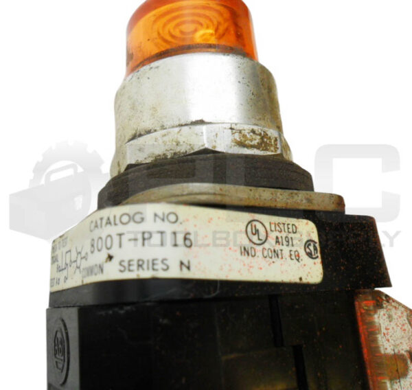 LOT OF 2 ALLEN BRADLEY 800T-PT16 /N PUSH BUTTON AMBER - Image 4