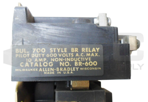 ALLEN BRADLEY 700-BR-600 CONTROL RELAY 600V 10A W/ 76A01 COIL 110-120V 50/60HZ - Image 6