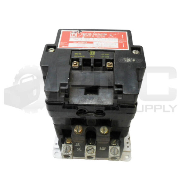 SQUARE D 8903 S002 /A LIGHTING CONTACTOR 100A 600VAC 250VDC W/ 31074-400-38 COIL